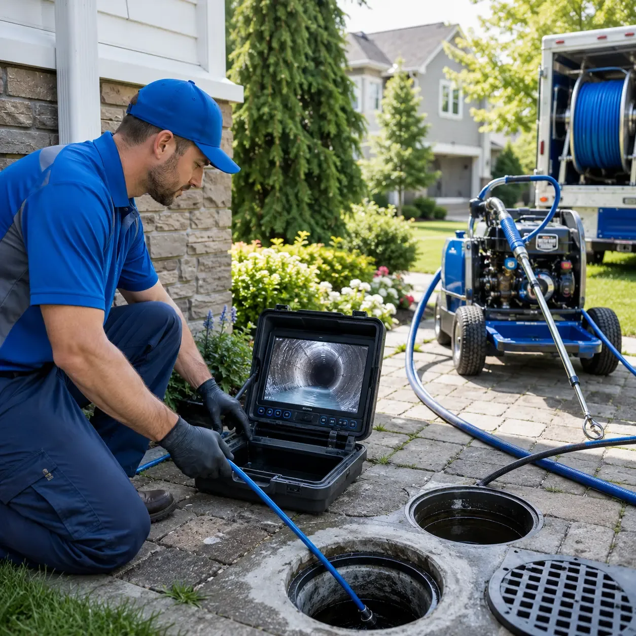 Outdoor drain cleaning professionals serving Drums, PA