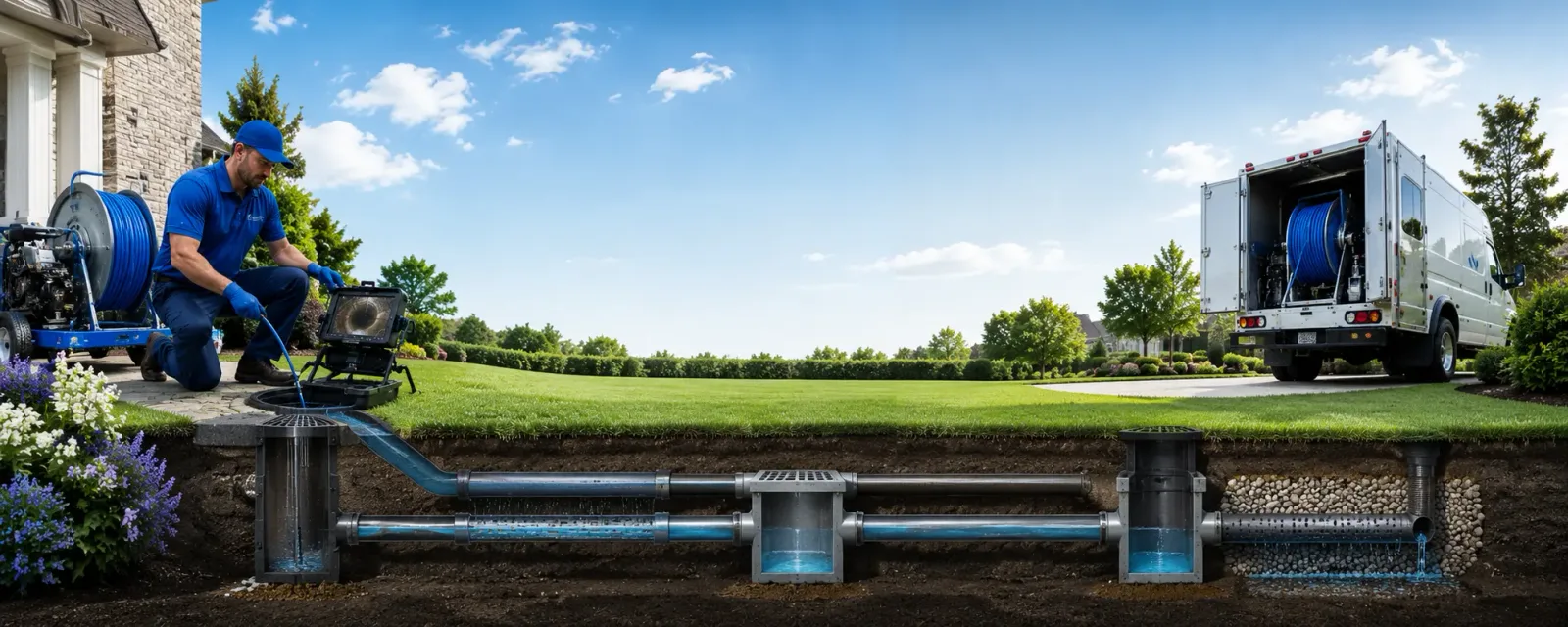 Outdoor drain cleaning information for Drums, PA